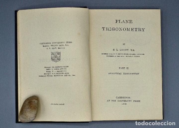 Libros antiguos: Libro de Cambridge 1912 Trigonometr&iacute;a parte 2. - Foto 8