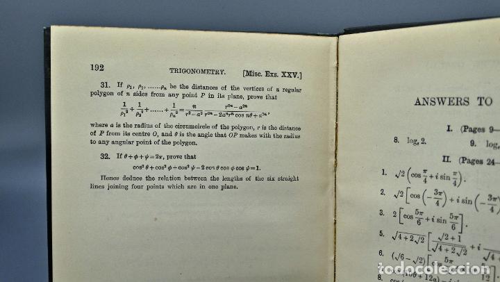 Libros antiguos: Libro de Cambridge 1912 Trigonometr&iacute;a parte 2. - Foto 12