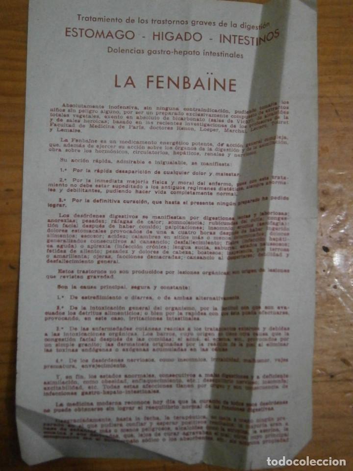 Libros antiguos: HOJA INTERESANTE,,,,,,,,EL FENBAINE - Foto 1