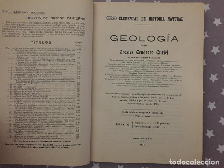 Libros antiguos: GEOLOGIA, Orestes Cendrero Sexta Edicion - Foto 2