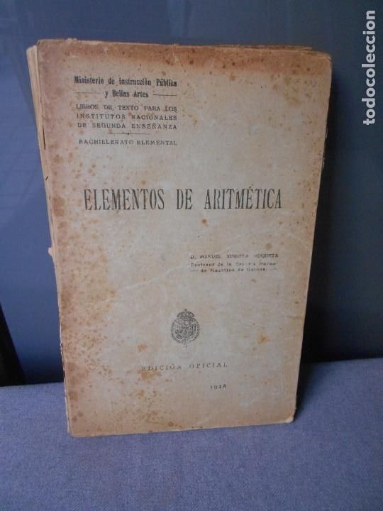 Libros antiguos: ELEMENTOS DE ARITMETICA - Foto 1