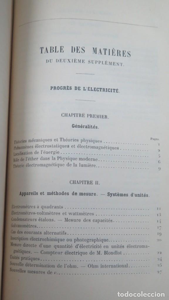 Libros antiguos: 1899.- COURS DE PHYSIQUE. JAMIN. DEUXIEME SUPPLEMENT - Foto 3