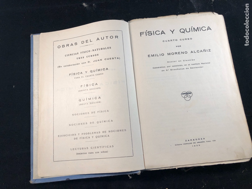 Libros antiguos: F&iacute;sica y qu&iacute;mica 1935 - Foto 2