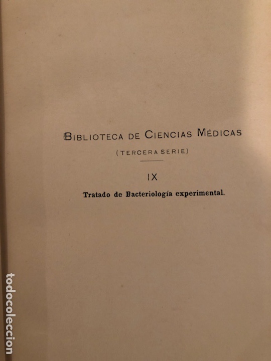 Libros antiguos: Libro bacteriolog&iacute;a experimental 1929 - Foto 3