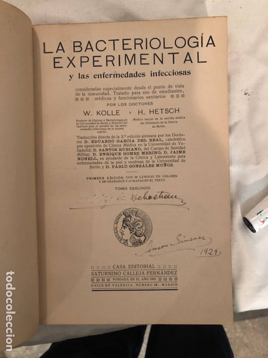 Libros antiguos: Libro bacteriolog&iacute;a experimental 1929 - Foto 4