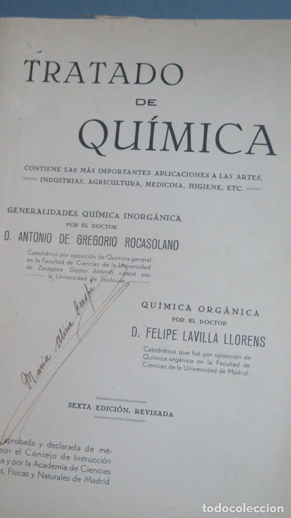 Libros antiguos: 1935.- TRATADO DE QUIMICA - Foto 2