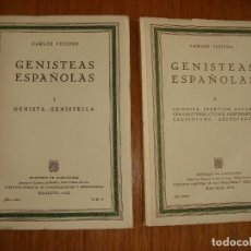 Libros antiguos: GENISTEAS ESPAÑOLAS.2 TOMOS.TOMO I:GENISTA-GENISTELLA.TOMO II:ERINACEA, SPARTIUM,RETAMA, … . 1953-55