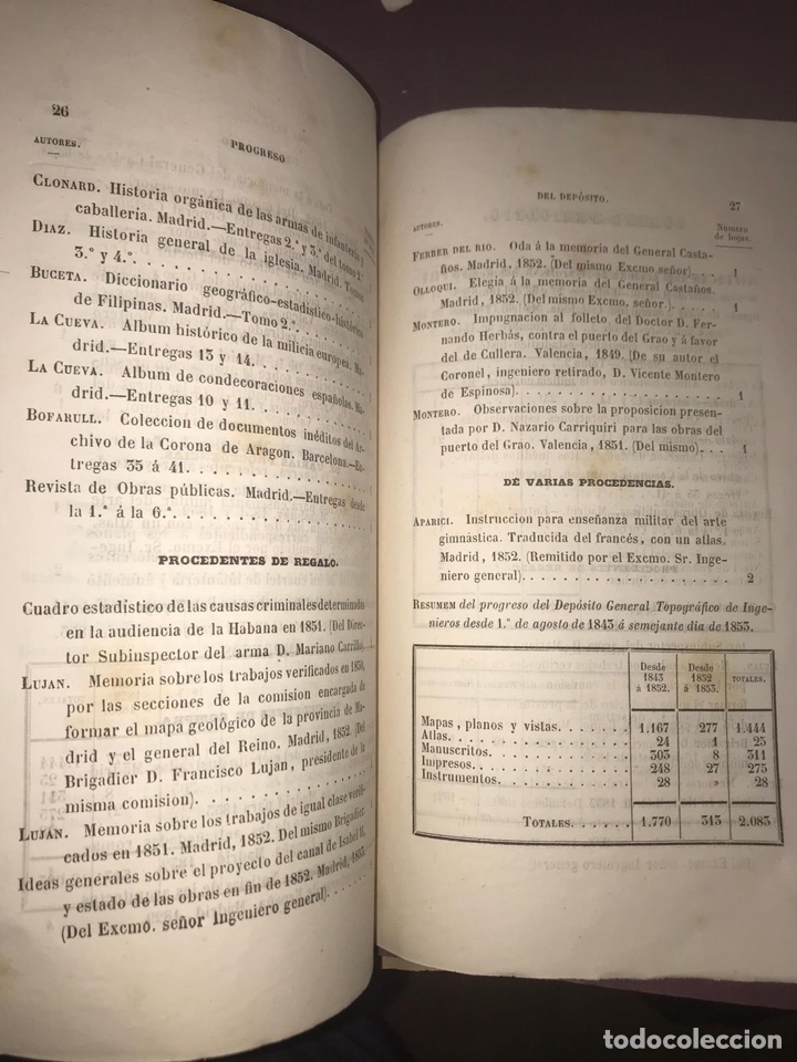 Libros antiguos: Cuerpo de ingenieros - 1853 - Foto 3