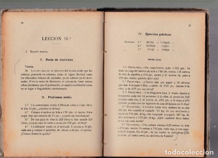 Libros antiguos: ARITM&Eacute;TICA PR&Aacute;CTICO RAZONADA - LIBRER&Iacute;A RELIGIOSA 1916 - Foto 3