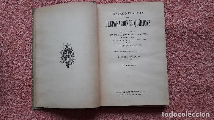 Libros antiguos: Preparaciones qu&iacute;micas, dr. K&ouml;ller - Foto 2