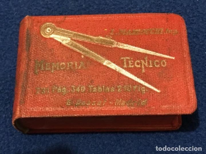 Libros antiguos: MEMORIAL T&Eacute;CNICO,, L. MAZZOCCHI,, 3* Edicion - Foto 1