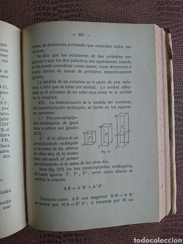 Libros antiguos: Geometr&iacute;a plana y del espacio - Foto 5