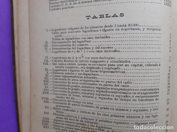 Libros antiguos: ANTIGUO LIBRO TABLAS LOGARITMOS TRIGONOMETRICAS EUSEBIO SANCHEZ RAMOS A&Ntilde;O 1915 - Foto 4
