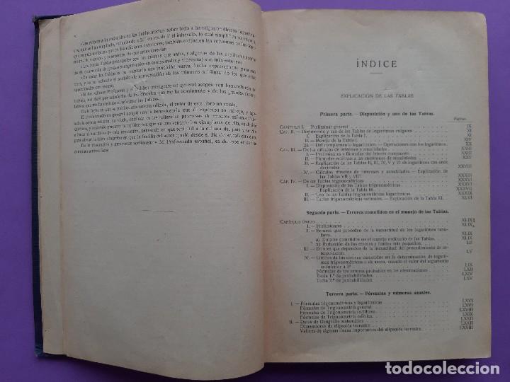 Libros antiguos: ANTIGUO LIBRO TABLAS LOGARITMOS TRIGONOMETRICAS EUSEBIO SANCHEZ RAMOS A&Ntilde;O 1932 - Foto 4