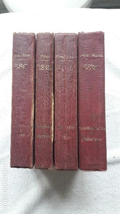 Libros antiguos: F&iacute;sica, 4 tomos del Dr P&eacute;rez Martin - Foto 1