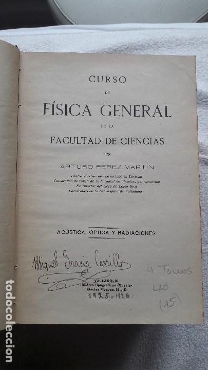 Libros antiguos: F&iacute;sica, 4 tomos del Dr P&eacute;rez Martin - Foto 3