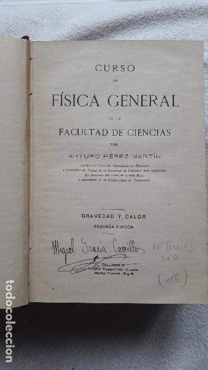 Libros antiguos: F&iacute;sica, 4 tomos del Dr P&eacute;rez Martin - Foto 4