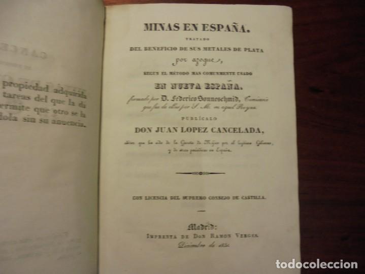Libros antiguos: MINAS DE ESPA&Ntilde;A. SONNESCHMID. LOPEZ CANCELADA. 1831 - Foto 1