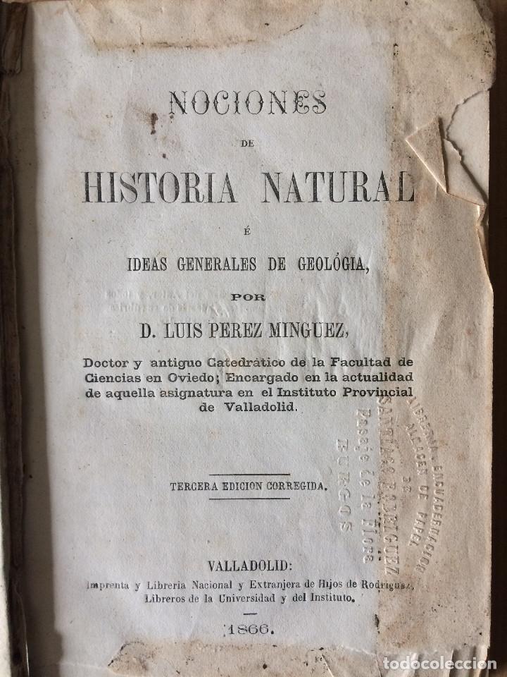 Libros antiguos: LUIS PEREZ MINGUEZ  (GEOLOGIA 1866) - Foto 1