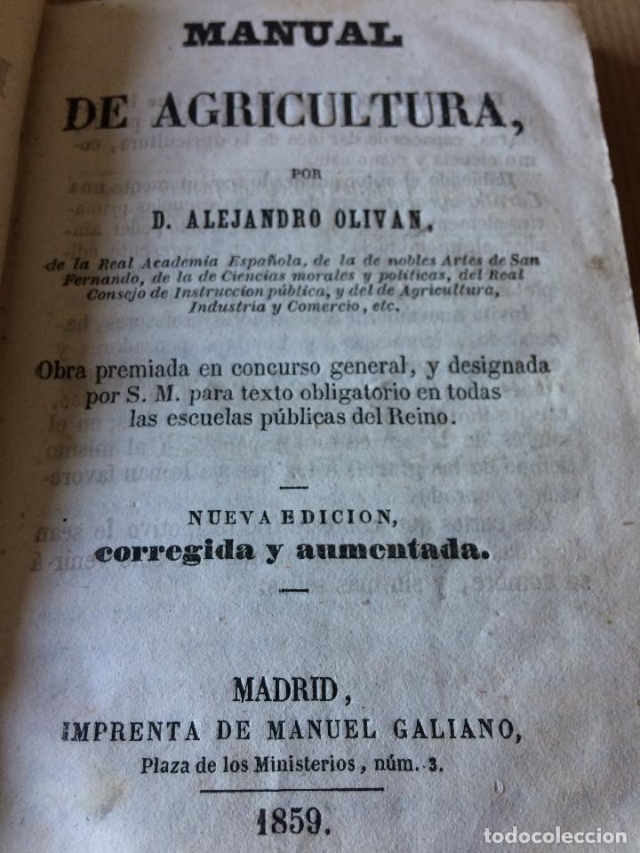 Libros antiguos: MANUAL DE AGRICULTURA  1859 - Foto 1
