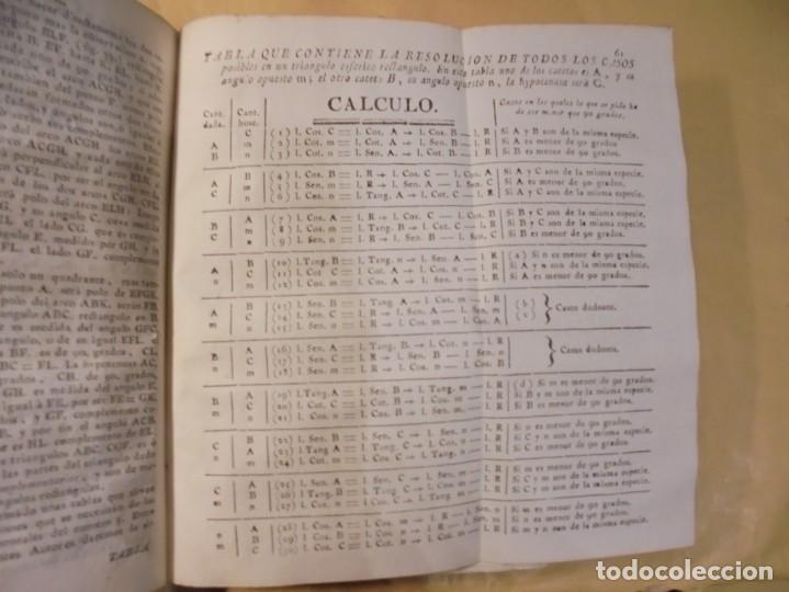 Libros antiguos: TRIGONOMETRIA PLANA Y ESF&Eacute;RICA. 1788 - Foto 7