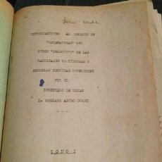 Libros antiguos: GUSTAVO AGUDO SORNI. MECANOGRAFIADO .TEMARIO DE MATEMATICAS DEL CURSO SELECTIVO 1961.UNICO