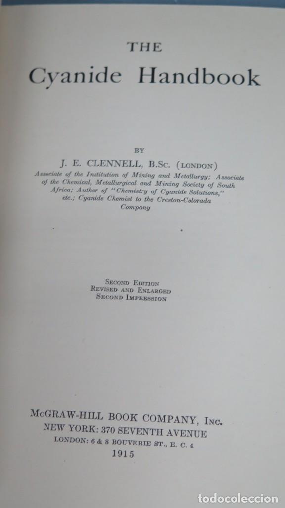Libros antiguos: 1915.- THE CYANIDE HANDBOOK - Foto 2