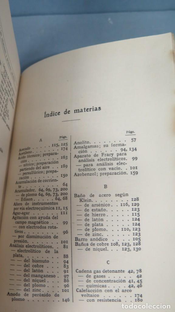 Libros antiguos: 1915.- PRACTICAS DE ELECTROQUIMICA. FISCHER - Foto 5