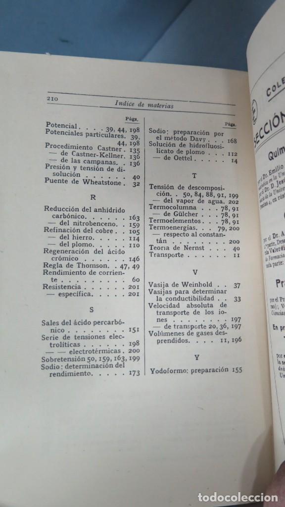 Libros antiguos: 1915.- PRACTICAS DE ELECTROQUIMICA. FISCHER - Foto 8