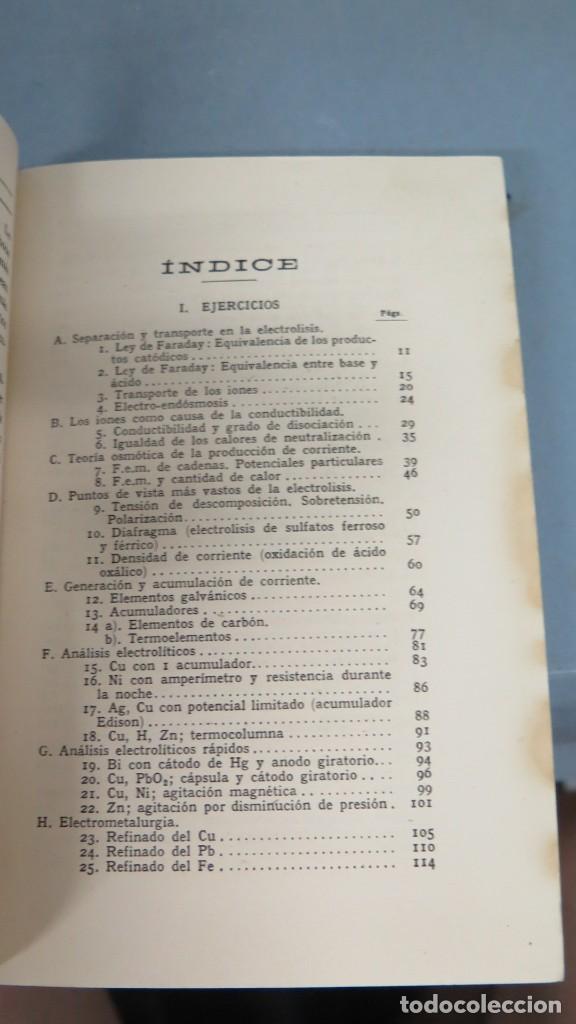 Libros antiguos: 1915.- PRACTICAS DE ELECTROQUIMICA. FISCHER - Foto 9