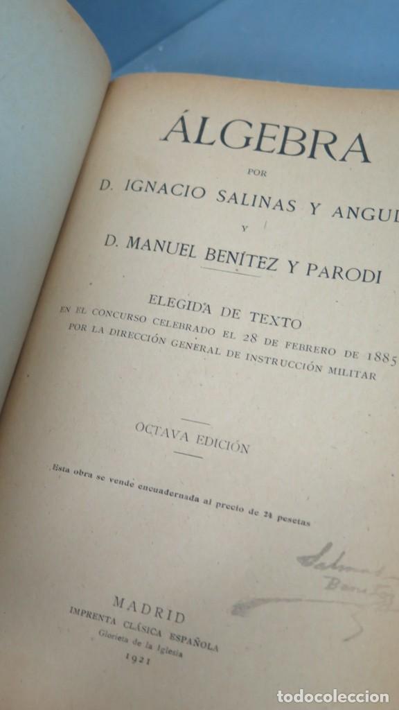 Libros antiguos: 1921.- ALGEBRA. SALINAS Y ANGULO - Foto 4