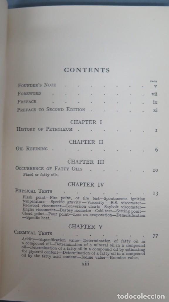 Libros antiguos: LIBRICATING AND ALLIEND OILS. EVANS - Foto 3