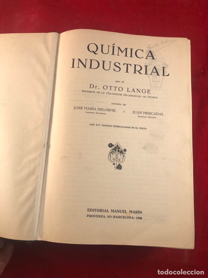 Libros antiguos: Qu&iacute;mica industrial - Foto 2