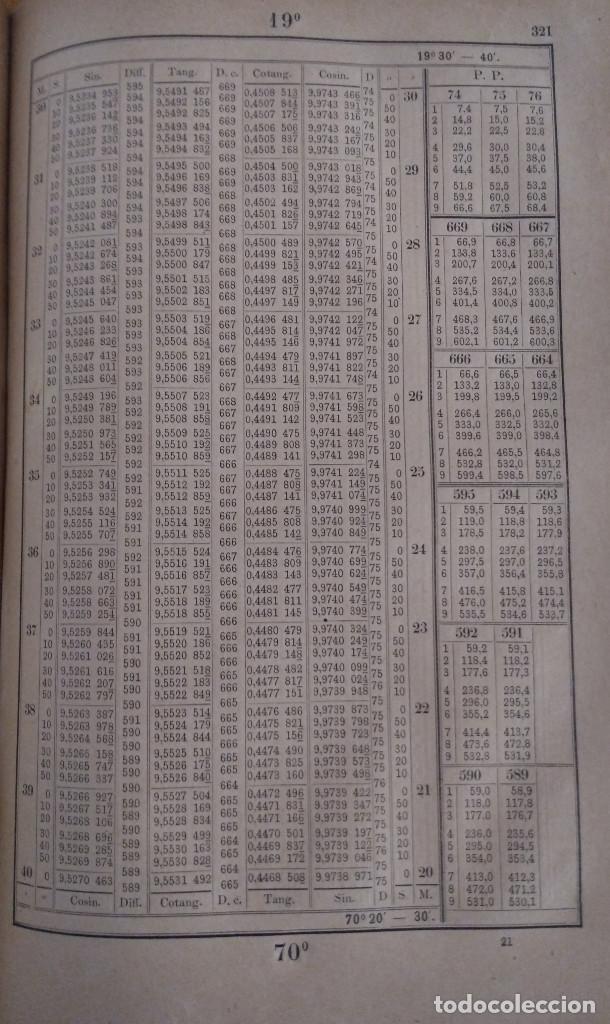 Libros antiguos: TABLES DE LOGARITHMES A SEPT D&Eacute;CIMALES - Foto 8