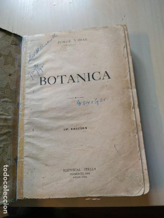 Libros antiguos: Bot&aacute;nica - Jorge Vidal. Libro raro con defectos. - Foto 4