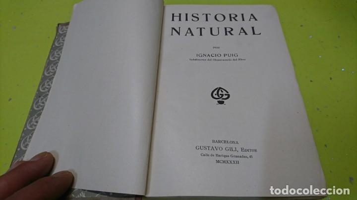 Libros antiguos: HISTORIA NATURAL, IGNACIO PUIG, 1932 - Foto 5
