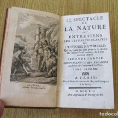Libros antiguos: LE SPECTACLE DE LA NATURE, TOMO II, 1752. A. PLUCHE. GRABADOS. Lote 212248053
