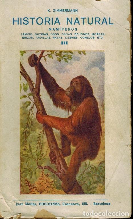 Libros antiguos: HISTORIA NATURAL (MAM&Iacute;FEROS III) - Foto 1