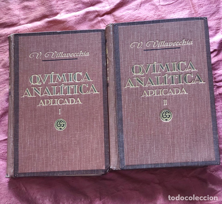 Libri antichi: V. Villavecchia 1919. Qu&iacute;mica anal&iacute;tica aplicada ( dos tomos ).