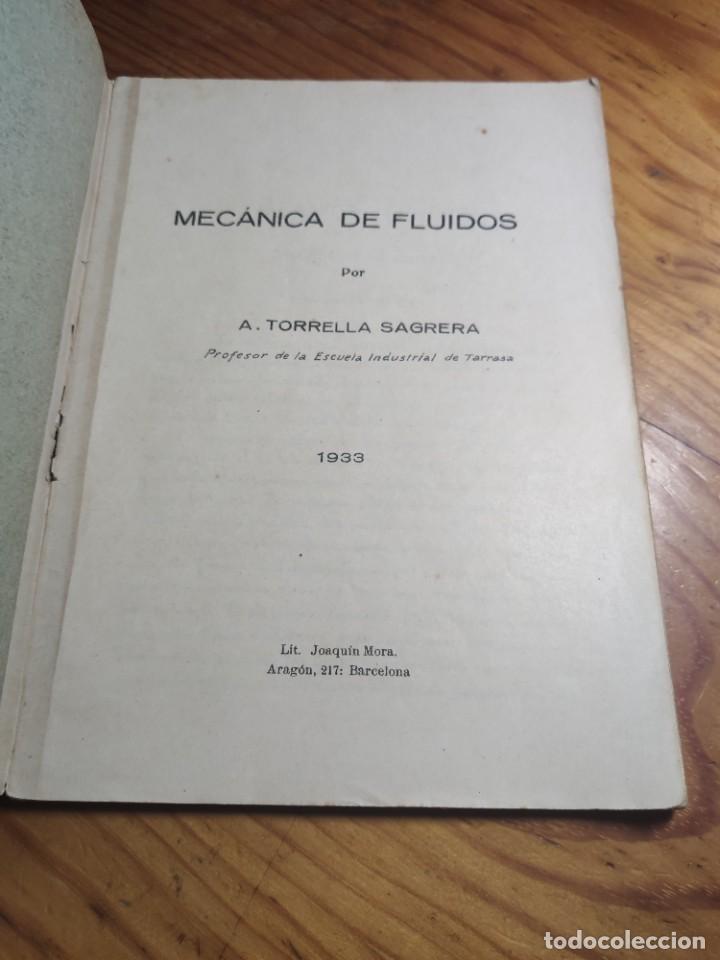 Libros antiguos: Mec&aacute;nica de fluidos. A. Torrella Sagrera. 1933. - Foto 2