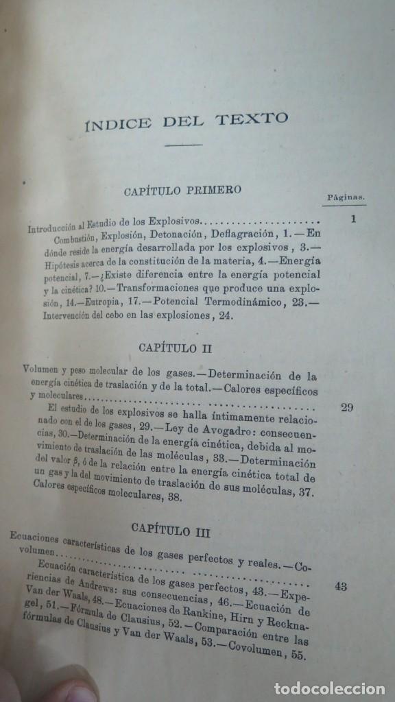 Libros antiguos: 1908.- LOS EXPLOSIVOS. CARLOS BANUS - Foto 3