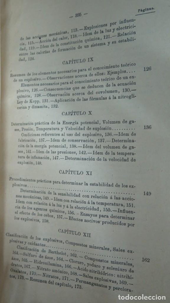 Libros antiguos: 1908.- LOS EXPLOSIVOS. CARLOS BANUS - Foto 5