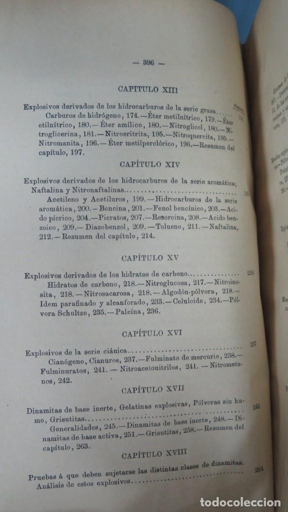 Libros antiguos: 1908.- LOS EXPLOSIVOS. CARLOS BANUS - Foto 6