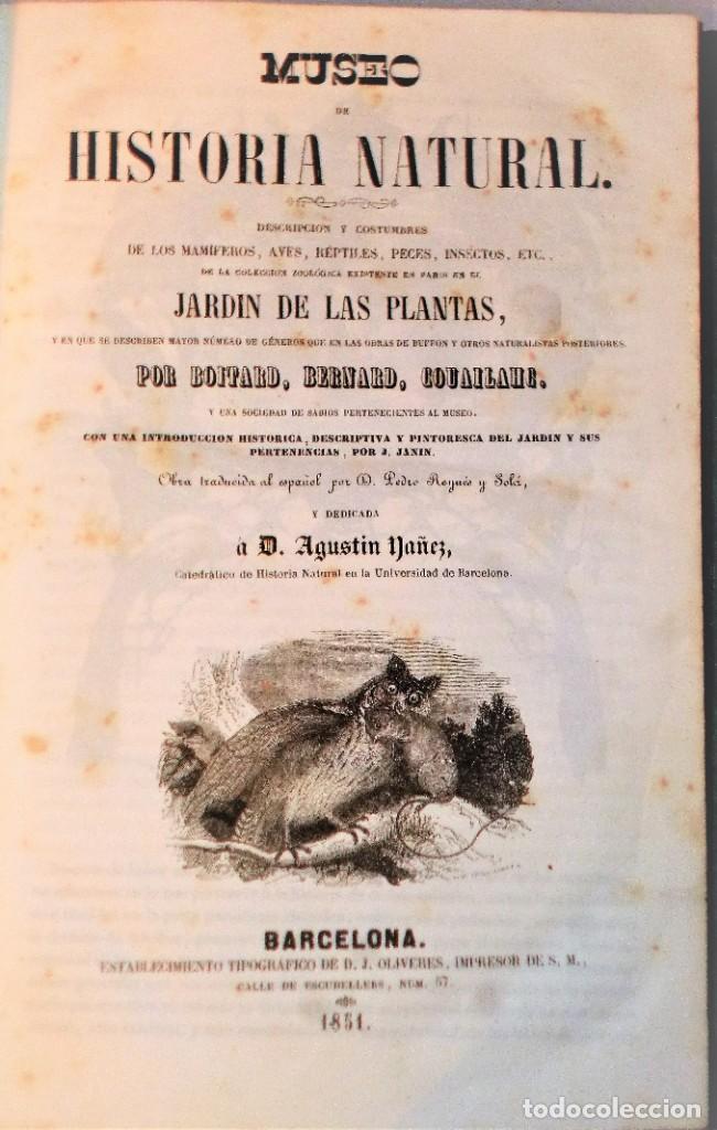 Libros antiguos: MUSEO DE HISTORIA NATURAL. - Foto 2