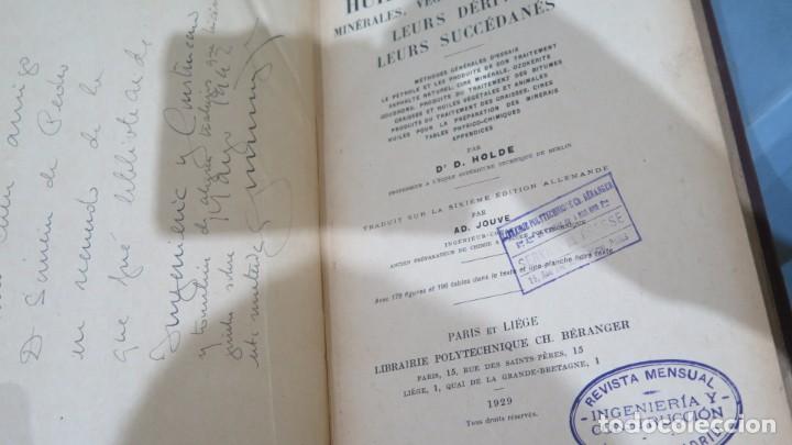 Libros antiguos: 1929.- HUILES ET GRASSES. HOLDE - Foto 2