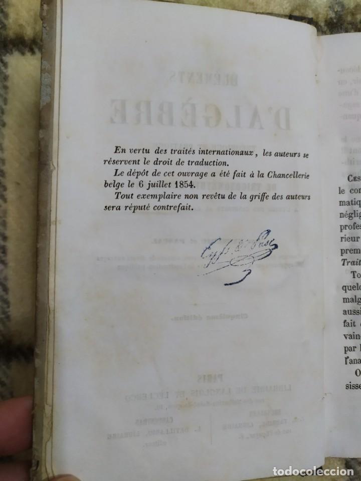Libros antiguos: 1854. &Aacute;lgebra te&oacute;rica y pr&aacute;ctica/ Trigonometr&iacute;a rectil&iacute;nea. - Foto 4