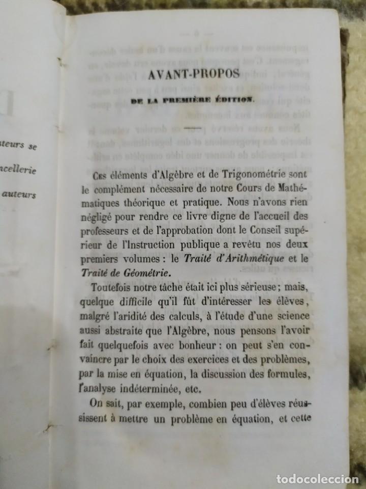 Libros antiguos: 1854. &Aacute;lgebra te&oacute;rica y pr&aacute;ctica/ Trigonometr&iacute;a rectil&iacute;nea. - Foto 5