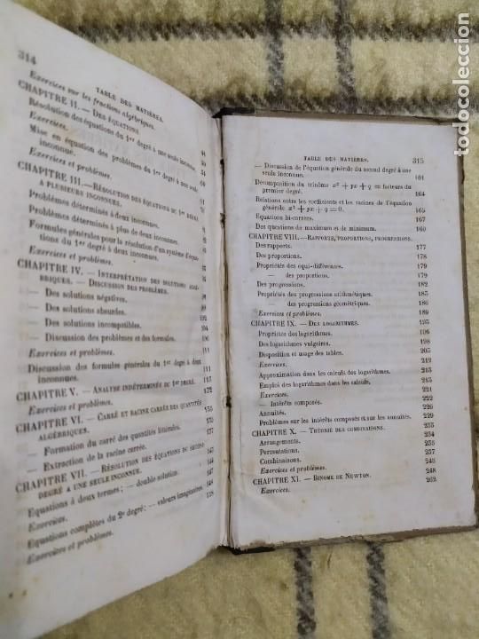 Libros antiguos: 1854. &Aacute;lgebra te&oacute;rica y pr&aacute;ctica/ Trigonometr&iacute;a rectil&iacute;nea. - Foto 17