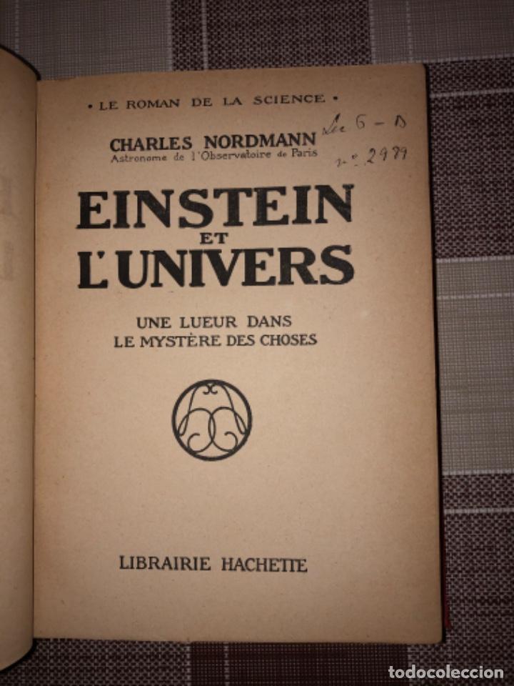 Libros antiguos: 1921 - Einstein y el Universo - Física, Teoría de la Relatividad - Foto 2 - 220623651