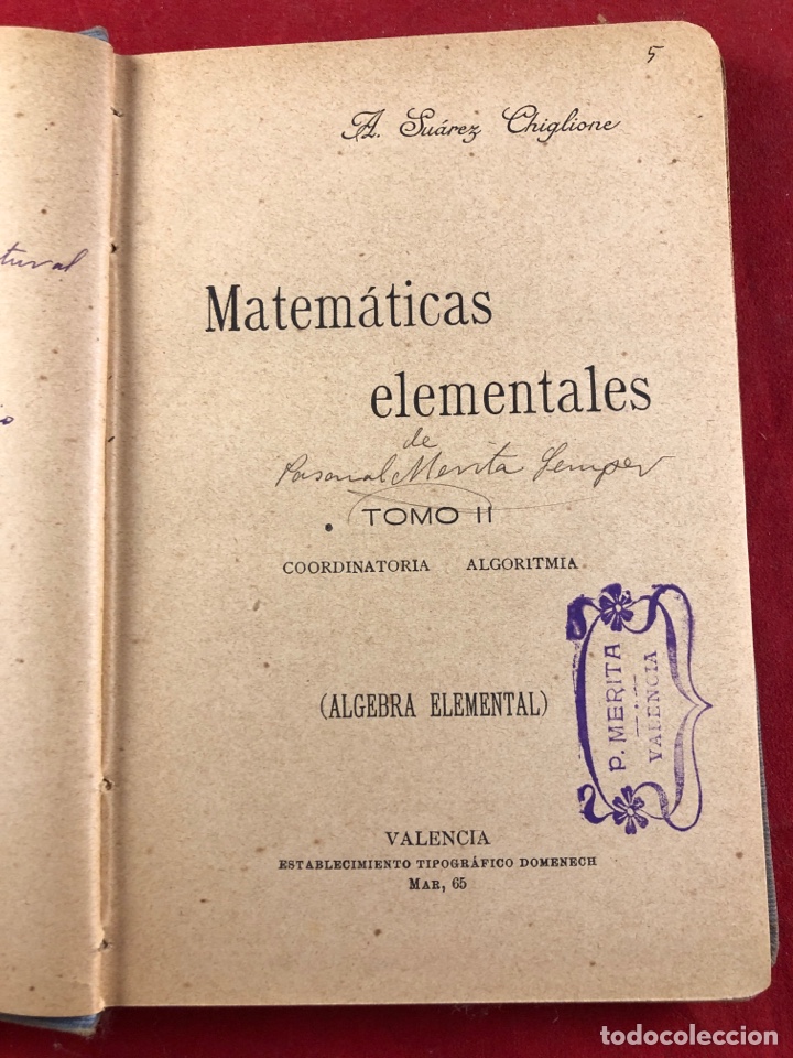 Libros antiguos: Matem&aacute;ticas elementales tomo 2 - Foto 1